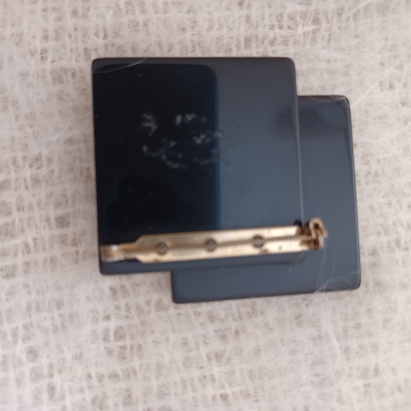 Vintage pin with mother of pearl effect blue - Picture 3 of 4